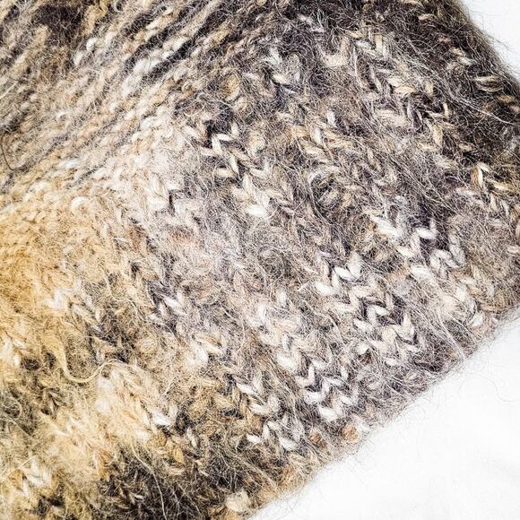 Wool blend fuzzy zip front sweater cardigan size S - Picture 6 of 9